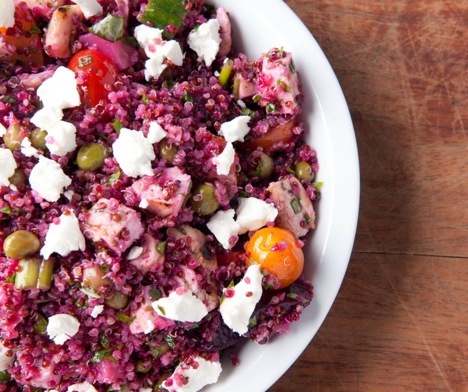 quinoa beet feta bowl recipe