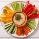 Healthy weight loss hummus with vegetable sticks